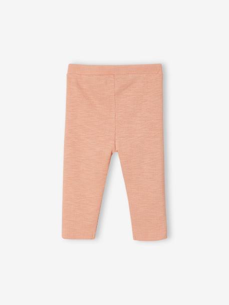 Basics Leggings in Rib Knit for Babies dusky pink+green+marl beige+rose 