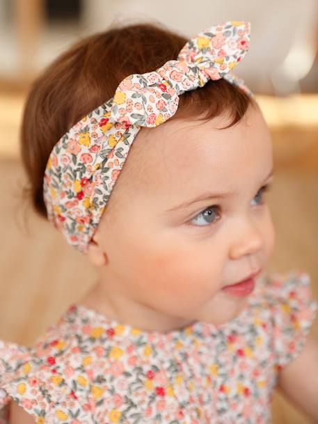 Jumpsuit + Headband Set, for Baby Girls Green/Print+navy blue+printed pink 