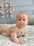 3-Piece Knitted Ensemble: Cardigan, Trousers & Booties for Newborn Babies marl beige 