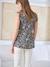 Sleeveless Loose-Fitting Blouse, Maternity & Nursing Special ecru+printed grey 