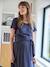 Long Jersey Knit Dress with Short Sleeves for Maternity anthracite 