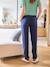 Maternity Trousers in Cotton Gauze GREEN MEDIUM SOLID+navy blue+terracotta 