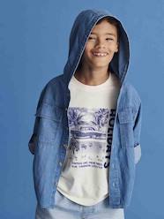 -Hooded Shirt in Lightweight Denim for Boys