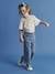 Wide Cropped Trousers with Flap Front for Girls brut denim+double stone 