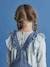 Blouse with Ruffles in Broderie Anglaise, for Girls coral+ecru+sky blue 