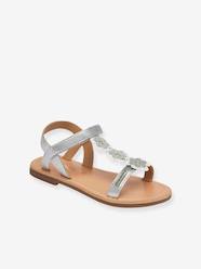 Hook-&-Loop Leather Sandals for Babies, Ibiscus by LES TROPEZIENNES® PAR M. BELARBI