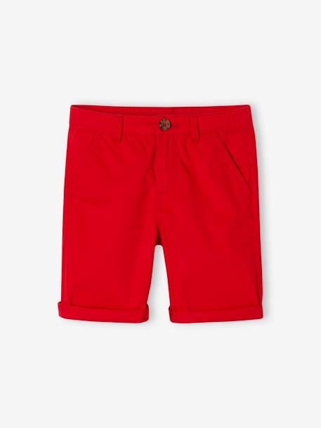 Chino Bermuda Shorts for Boys beige+BLUE MEDIUM SOLID WITH DESIGN+green+grey blue+red 