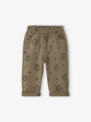 -Printed Fleece Trousers for Babies