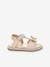 Hook-&-Loop Leather Sandals for Babies, Izorro by LES TROPEZIENNES® PAR M. BELARBI golden beige+rose 