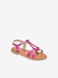 Shoes-Leather Sandals for Children, Backle by LES TROPEZIENNES® PAR M. BELARBI