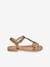 Leather Sandals for Children, Bada by LES TROPEZIENNES® PAR M. BELARBI bronze+golden beige 