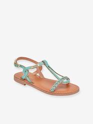 Shoes-Leather Sandals for Children, Bappy by LES TROPEZIENNES® PAR M. BELARBI