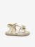 Hook-&-Loop Leather Sandals for Babies, Izorro by LES TROPEZIENNES® PAR M. BELARBI golden beige+rose 