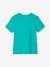 T-Shirt with Message for Boys BLUE MEDIUM SOLID WITH DESIGN+mint green+night blue+royal blue+sage green+yellow 