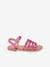 Sandals, Berlioz by LES TROPEZIENNES® fuchsia+golden beige 