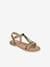 Leather Sandals for Children, Bada by LES TROPEZIENNES® PAR M. BELARBI bronze+golden beige 