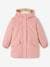 3-in-1 Hooded Parks & Floral Removable Windcheater for Girls khaki+rose 