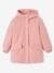 3-in-1 Hooded Parks & Floral Removable Windcheater for Girls khaki+rose 