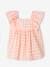 Dress with Ruffles for Babies chequered pink+printed pink 