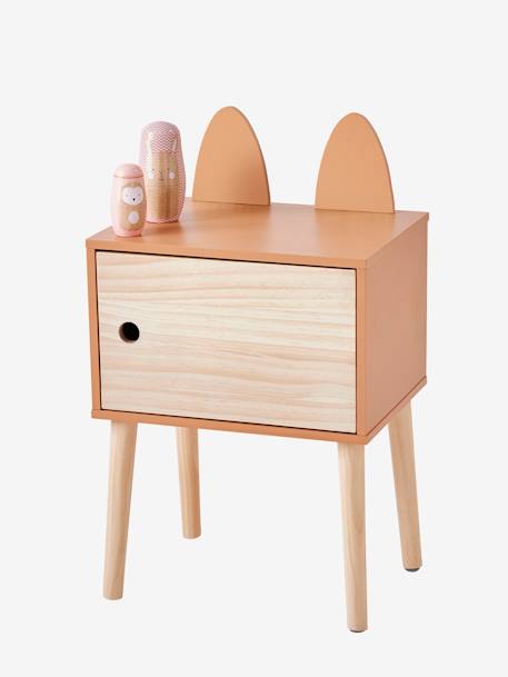 Wooden Bedside Table, Fox ginger 