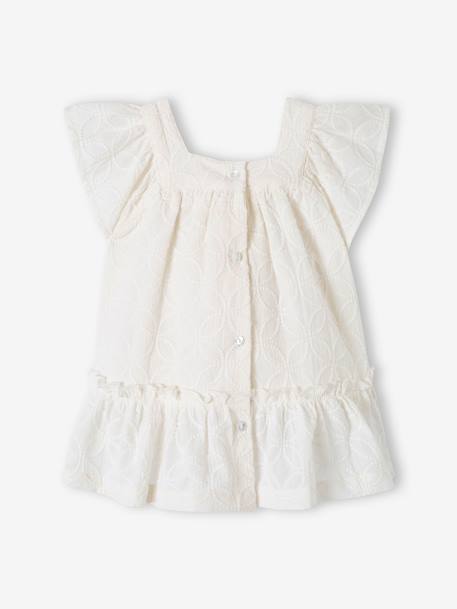 Embroidered Occasion Wear Dress for Babies ecru 