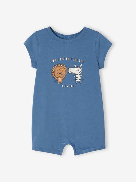 Basics Jumpsuit for Babies blue+caramel 