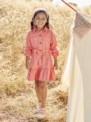 Girls-Shirt Dress with Ruffles for Girls