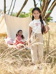 Girls-Cargo Trousers for Girls in Loose-Fitting Fabric