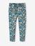 Fluid Cropped Trousers with Floral Print, for Girls ecru+green+rose 