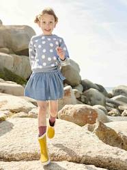 Girls-Skort for Girls in Lightweight Denim