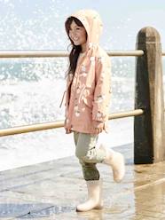 Girls-Coats & Jackets-Hooded Raincoat with Magical Motifs for Girls