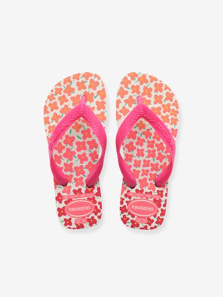 Flores Flip-Flops for Children, by HAVAIANAS printed pink 