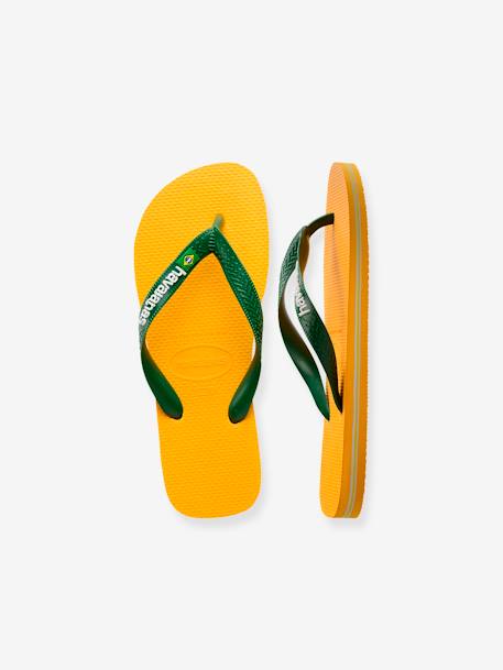 Brasil Logo Flip-Flops for Children, by HAVAIANAS® peach+yellow 