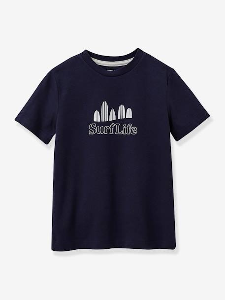 Organic Cotton T-Shirt for Boys, by CYRILLUS navy blue 