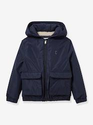 Boys-Coats & Jackets-Jackets-Windcheater Jacket Lined in Sherpa, by CYRILLUS