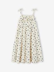 -Strappy Midi-Length Dress for Girls