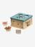 Cube with Shape Sorter in FSC® Wood, Forest Friends blue 