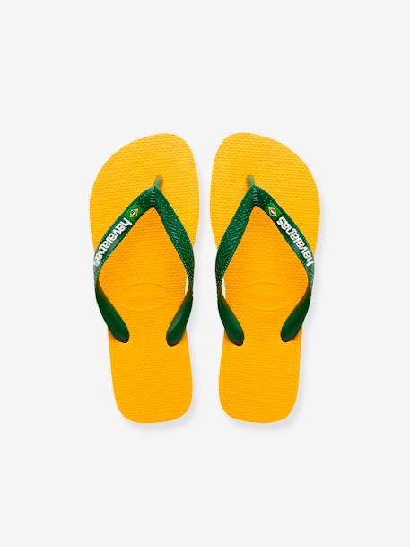 Brasil Logo Flip-Flops for Children, by HAVAIANAS® peach+yellow 