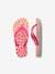 Flores Flip-Flops for Children, by HAVAIANAS printed pink 