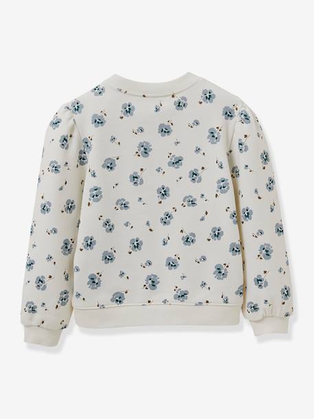 Sweatshirt in Organic Cotton with Pablo Piatti Print for Girls, by CYRILLUS ecru 