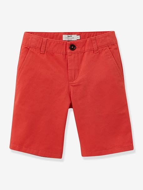 Chino Bermuda Shorts for Boys by CYRILLUS aqua green+azure+rose 