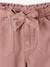 Cargo Trousers for Girls in Loose-Fitting Fabric old rose+sandy beige 