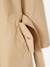 Trench Coat with Removable Hood for Girls beige+navy blue 