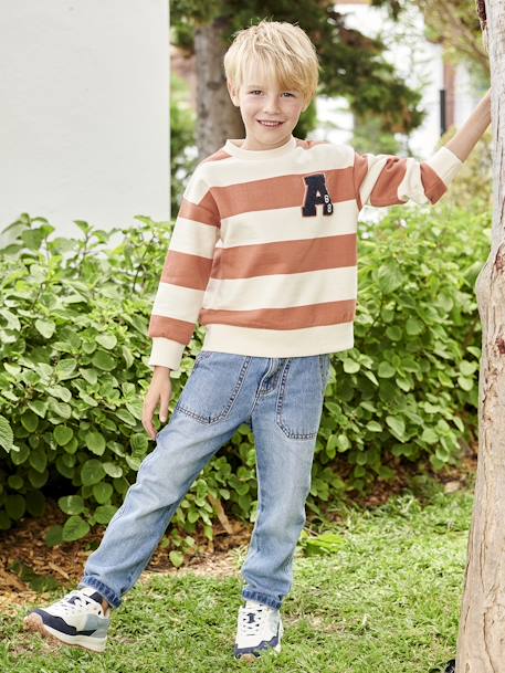 Wide-Leg Carpenter Jeans for Boys black denim+stone 