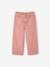 Wide Cropped Trousers for Girls ecru+rose 