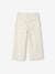 Wide Cropped Trousers for Girls ecru+rose 