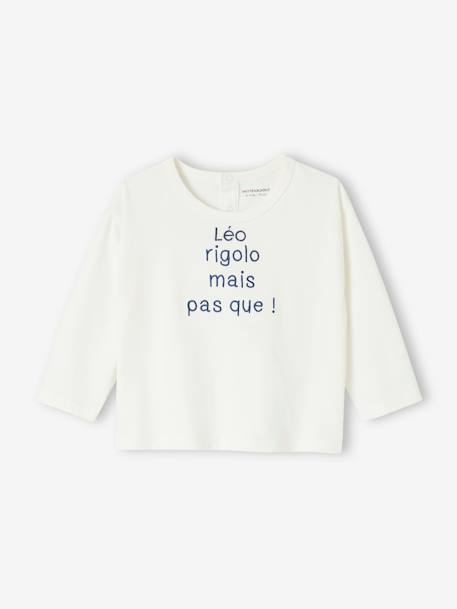 T-Shirt in Organic Cotton for Babies blue+ecru 