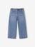 Wide Cropped Trousers with Heart Pockets for Girls stone+striped blue 