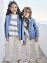 -Unisex Trousers in Organic Cotton Gauze, for Children