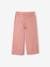 Wide Cropped Trousers for Girls ecru+rose 